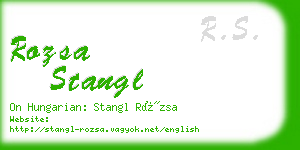 rozsa stangl business card